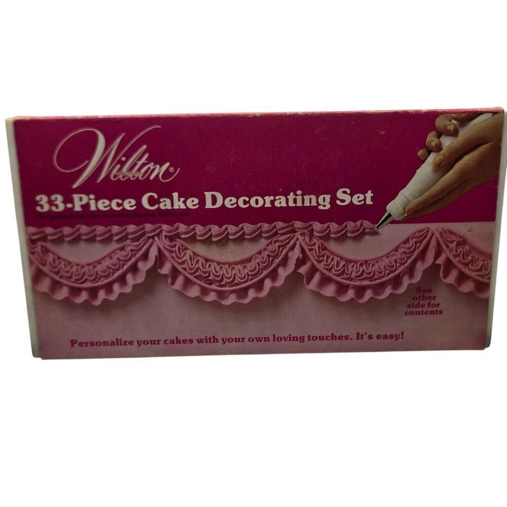 Vintage 70s Wilton 33-Piece Cake Decorating Set With Spatulas Sugar Plum